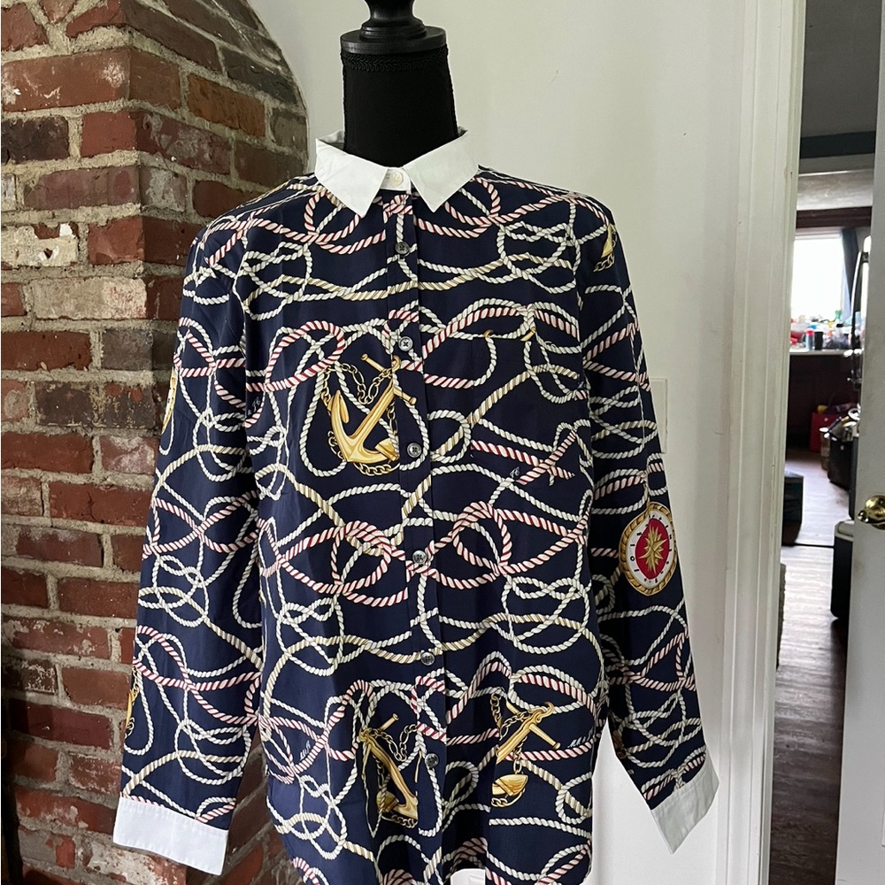 J.Crew collection Marie Marot size  12 nautical print perfect for summer